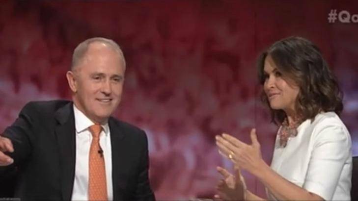 'Was it you who submitted an informal vote?" Malcolm Turnbull is grilled by Lisa Wilkinson on Q&A. Photo: ABC