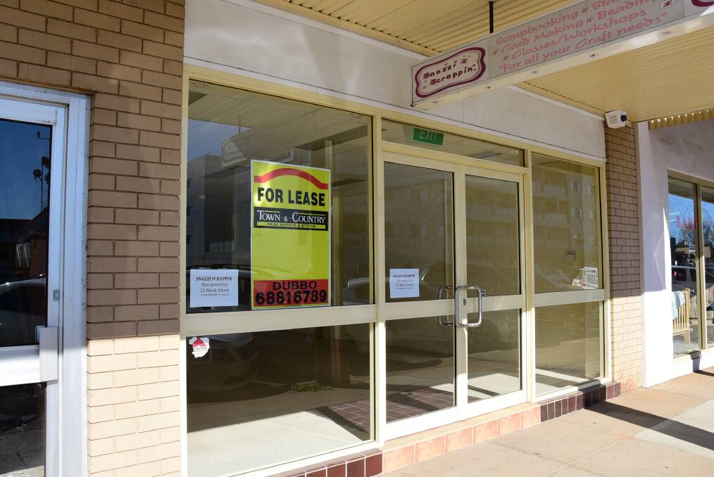The vacant building in Dubbo’s CBD formerly occupied by Snazzi Scrappin'.	Photo: BELINDA SOOLE
