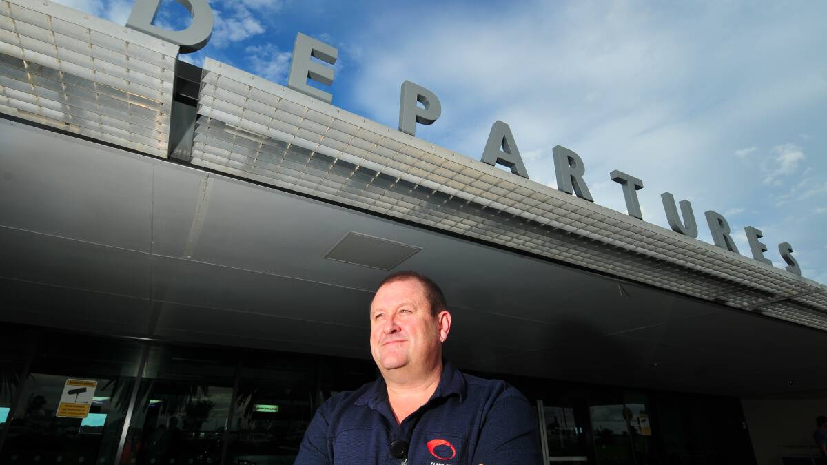 Dubbo City Regional Airport operations manager Lindsay Mason at the facility expecting the 200,000th passenger to pass through its security screens since their introduction 13 months ago. Photo: LOUISE DONGES