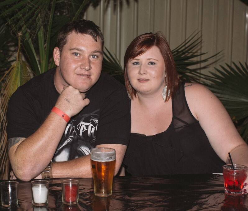 SEASON LAUNCH: Tim and Tayla Lawler enjoyed the friendly atmosphere. Photo: HANK PAUL 0314Boars3