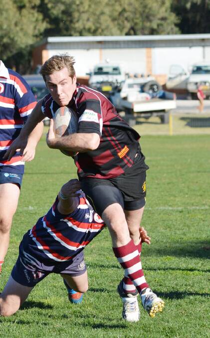 Sam Lovell scored a good try for the Boars against Mudgee last Saturday. sub