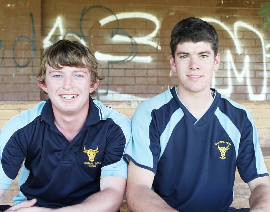 Parkes’ Under 18s Central West representatives Simon Oliver and James Peters. sub