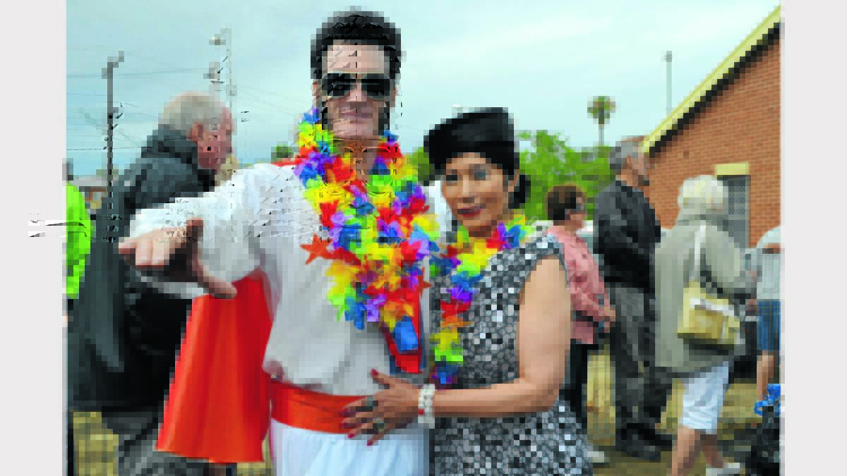 Pictured are scenes from the Elvis Express arriving in Parkes.  Photos: Barbara Reeves and Roel ten Cate
