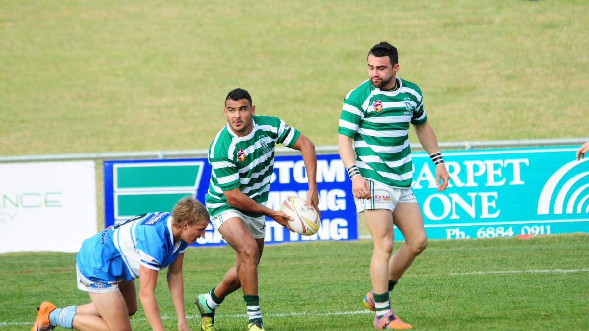 Kieran Shipp and Scott Burgess both bagged two tries for CYMS in their 46-30 win over Macquarie in Saturday. 	Photo: CHERYL BURKE
