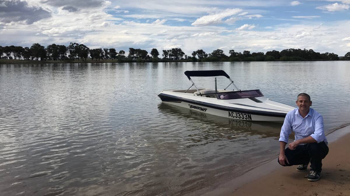 LAKESIDE FUN FOR ALL: Dubbo councillor John Ryan at the lake in Temora, which locals have been full of praise for. Photo: CONTRIBUTED