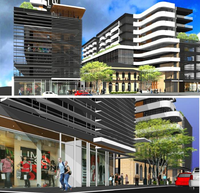 APPROVED: The initial development plans for the former Daily Liberal site were higher, but it has been cut back to 10 storeys, inclusing office spaces, residential and retail. Image: MAAS GROUP FAMILY PROPERTIES