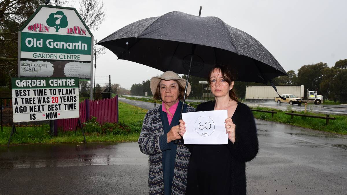 FIX IT: Rhonda Millar and Shell Dodd want the speed limit to be lowered at a Dubbo intersection where a man was killed earlier in the month. Photo: BELINDA SOOLE