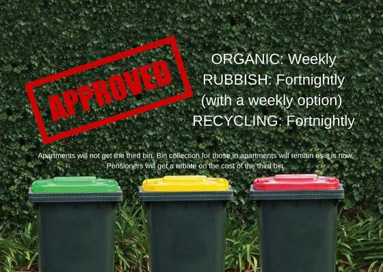 Organics bin approved: Shields compares council to North Korea |Video, poll