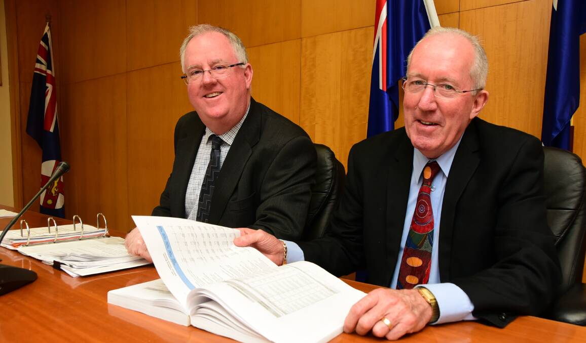 APPROVED: Western Plains Regional Council interim general manager Mark Riley and administrator Michael Kneipp have agreed to change its name. Photo: BELINDA SOOLE
