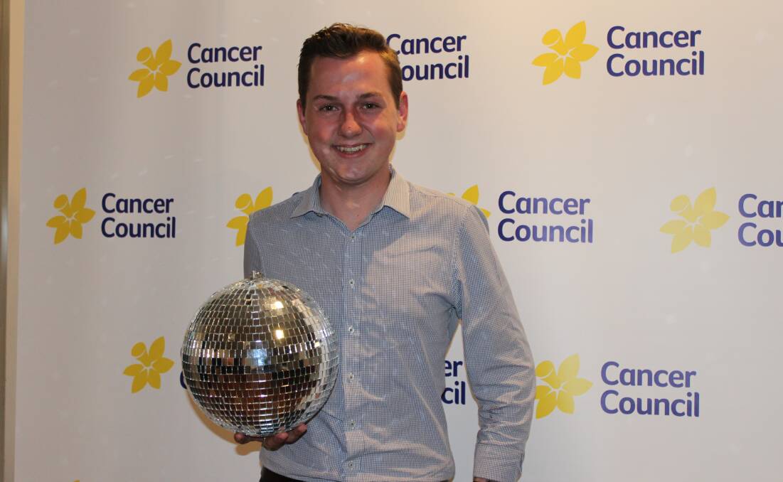 DANCING FOR THE DISCO BALL: Lachlan Cusack is hoping to raise $3000 for the Cancer Council through the Stars of Dubbo Dance for Cancer. Photo: CONTRIBUTED