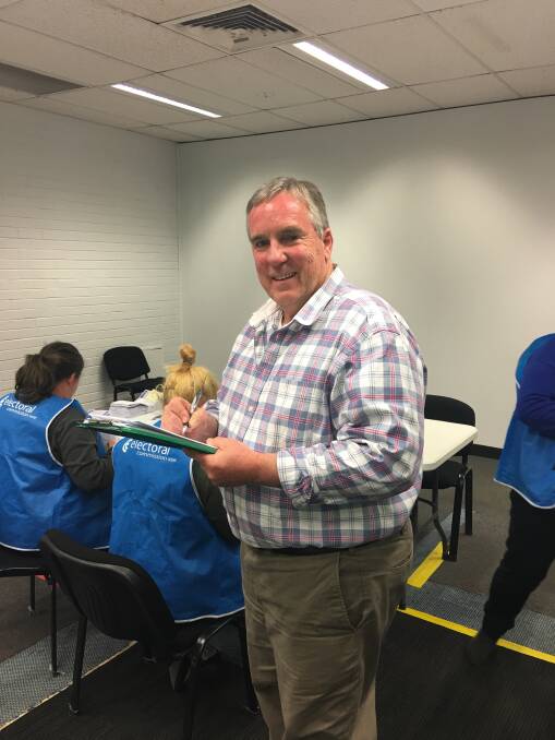 BY THE NUMBERS: Peter Bartley scrutineering the Dubbo Regional Council election at the Returning Office on Saturday night. Photo: CONTRIBUTED
