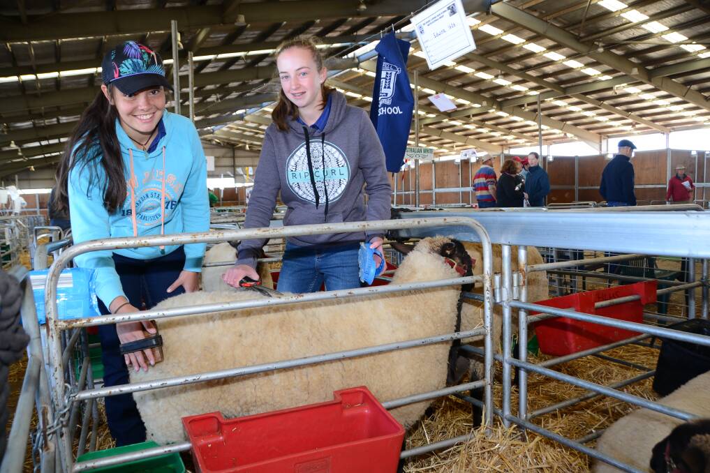 CROWD SWELLS: Casey Walker and Caitlin Stock were among the thousands of people who attended the Dubbo Show at the weekend. Photo: BELINDA SOOLE