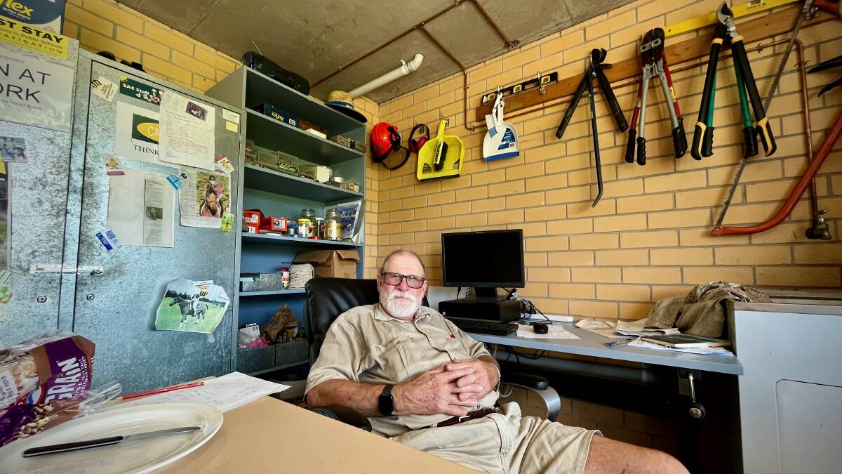 John Howe standing inside his office he's called home for 27 years. Photo: Benjamin Palmer