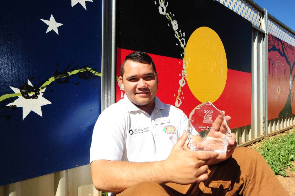 Young Achiever of the Year at the NSW Local Government Aboriginal Network Conference, Lionel Wood has another fine achievement in a growing portfolio. Photo BELINDA SOOLE