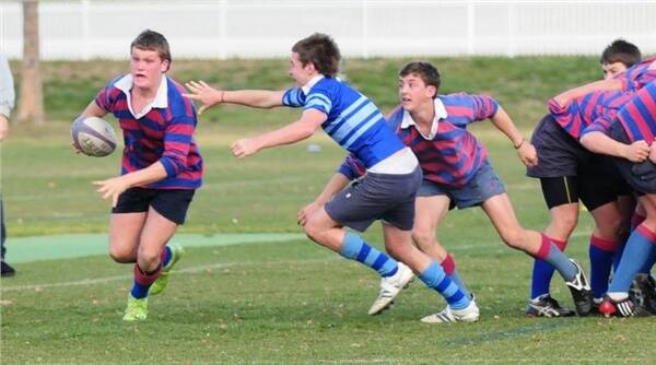 Dubbo’s Thomas Robertson in action for St Joseph’s School in GPS rugby in Sydney.