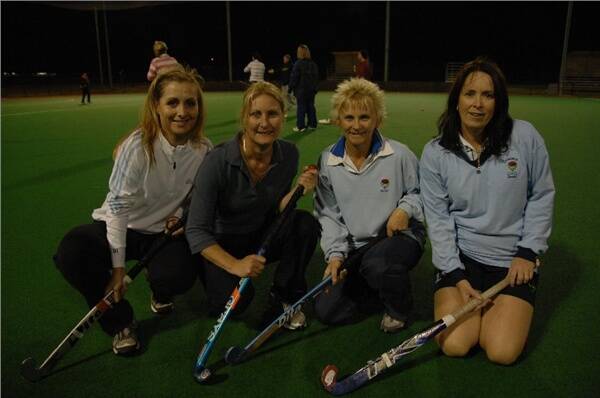 Leanne Medcalf, Sharon Smith, Barb Muldoon and Tracey Hardie-Jones will be hoping to repeat past Dubbo performances in the NSW Women’s Veterans Hockey Championships in Armidale when they take the field for Dubbo over 25s in division one.