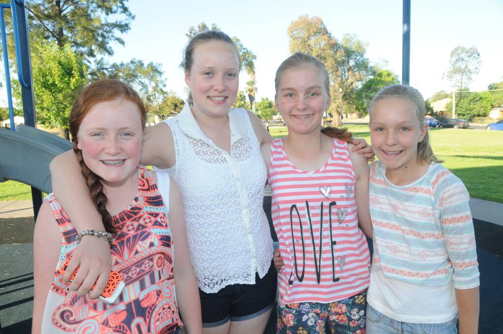 Scarlett and Bailie Mahon with Emily and Lucy Richmond