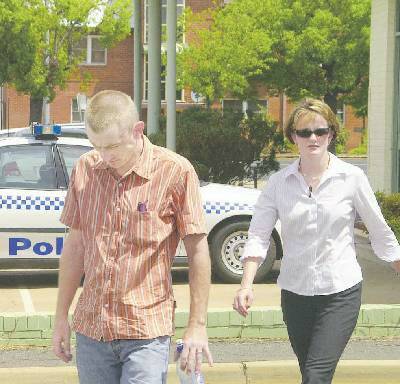 HIT AND RUN: Troy Peden arrives at Dubbo Police Station in February this year. He was later charged with two offences.