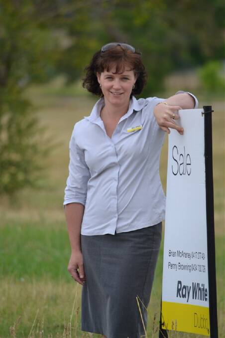 Penny Browning (pictured) and Brian McAneney, of Ray White Real Estate Dubbo, won the tender this year to sell government-owned homes and vacant blocks of land in Rosewood Grove.