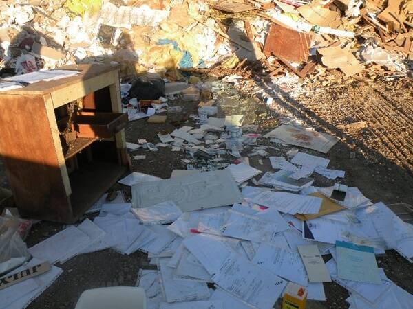 DUMPED: No one, including Warren council and Greater Western, knows how these medical records ended up at the tip.