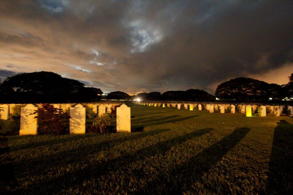 Bonama war cemetery, Anzac Day dawn, last week.