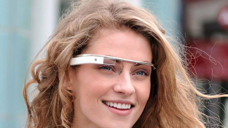 An image of Google's wearable "Project Glass" glasses.