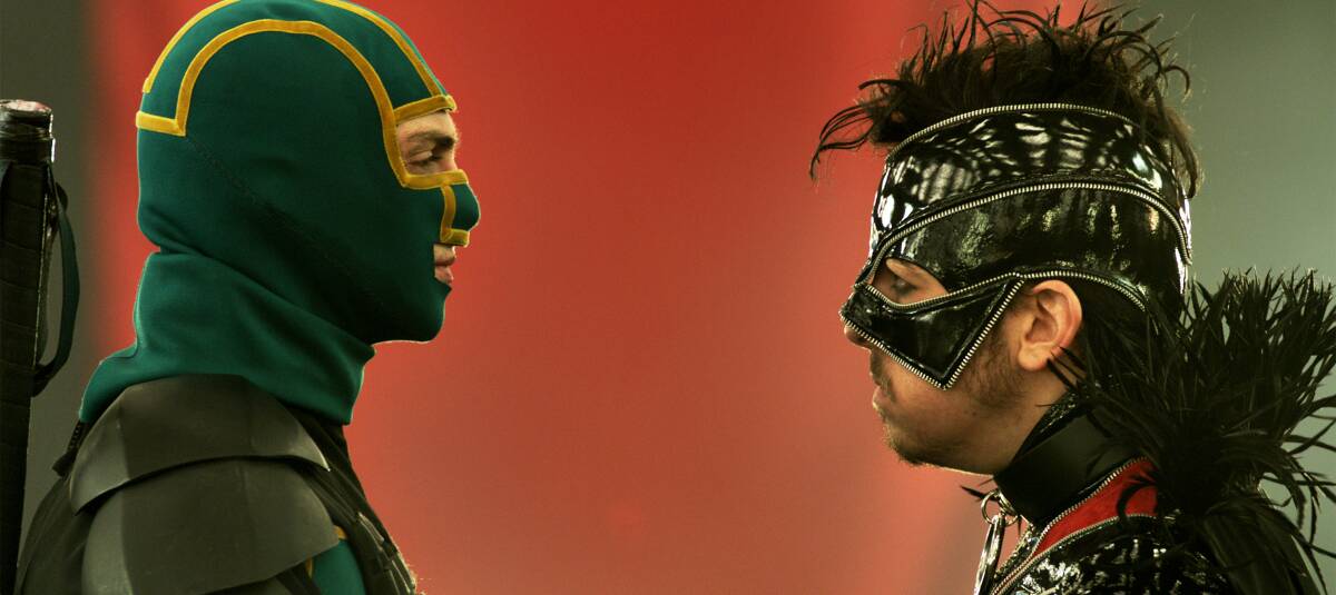 Kick-Ass and The Motherf----r face off in round two of the fight between New York s costumed fighters and criminals.