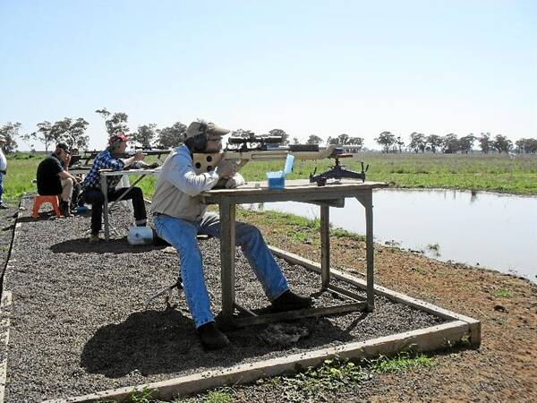 Peter Kay competing in the Light Gun Traditional Class on the Narromine-Dubbo Rifle Range.
