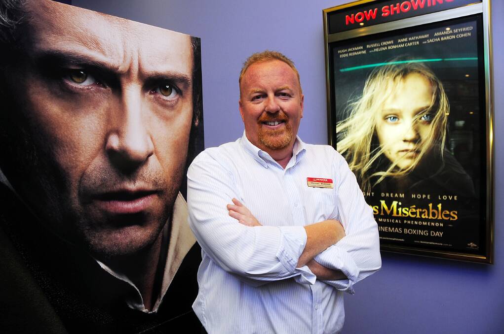 Reading Cinemas Dubbo manager Michael Wakelam expects good numbers for Les Miserables. 
Photo: BELINDA SOOLE