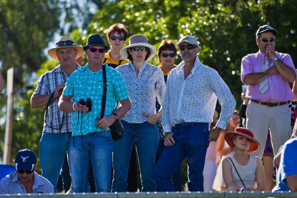 Let's go racing: Part of the crowd at the last Warren race meeting.