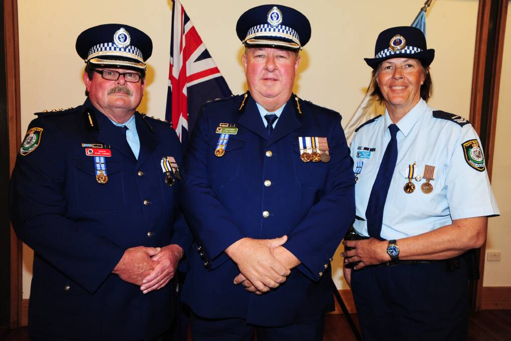 Inspector Alan Cusack, Superintendent Stan Single and Senior Constable Nita Morris.