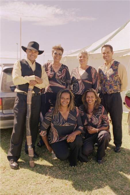 The Country Outcasts: (back from left) Wayne Williams, Wilga (Williams) Munro, Cheryl Blair and Michael Williams, (front) Arana Williams and Nioka Williams.