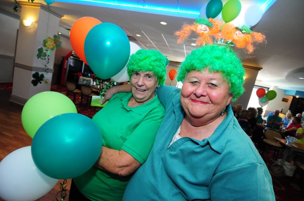Edith Eather and Aileen Sullivan enjoyed dressing up for St Patrick's Day.
