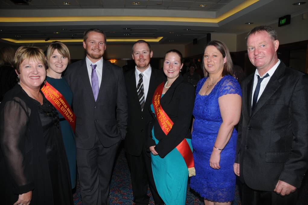 Lyn and Rebecca Griffiths, Scott Davey and Danny Lummis with Ali, Karen and Michael Langbien