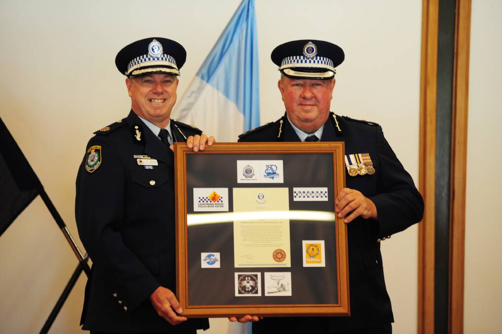 Assistant Commissioner Geoff McKechnie and Superintendent Stan Single