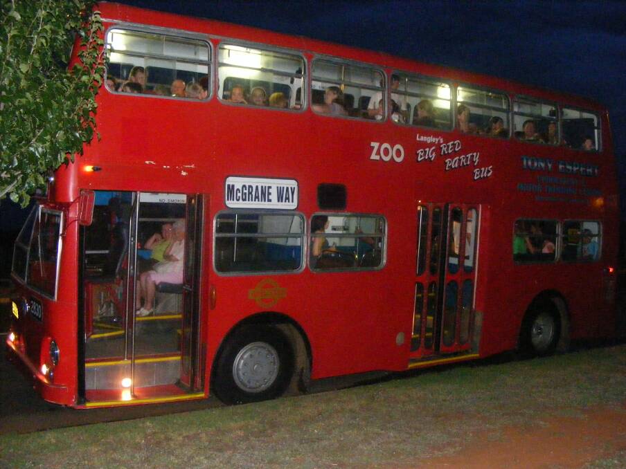 The Big Red Party Bus in action during last year's Christmas lights tour.        Photo: contributed