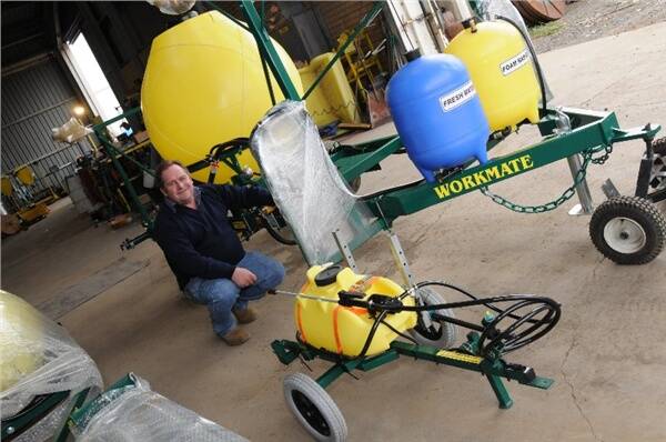 Anthony Sullivan from Australian Agricultural Machinery with the ‘Jetstream’ boom.