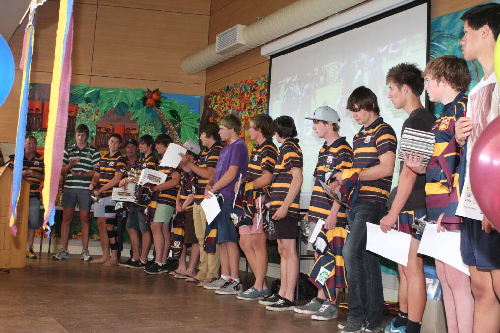 St John's under-16s at the presentation day.