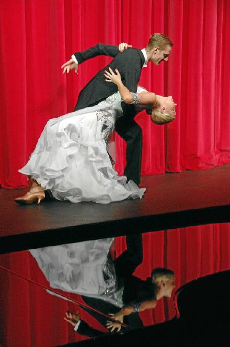 Ranked second in Australia for ballroom dance Rhett Salmon and Kristie Simonds will perform at tonight’s official opening of the Dubbo Regional Theatre and Convention Centre. Photo: AMY GRIFFITHS