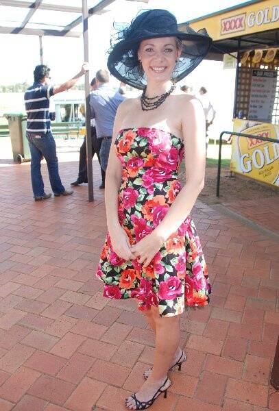 Renee Shandley at Dubbo Turf Club for Ladies Day  in March.