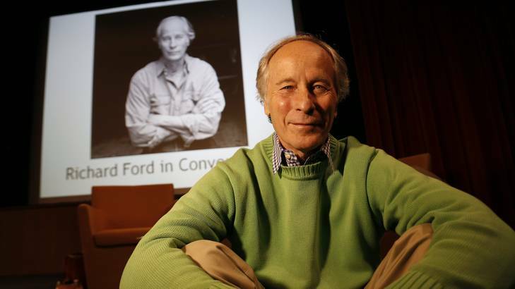 American author Richard Ford before a talk about his new book Canada at the National Library of Australia.