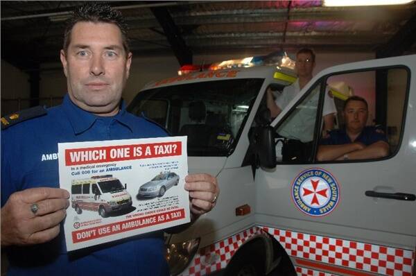 Chris Patrick (front), Rohan Matthews and Tony Beauchamp don’t have time for non-emergency call-outs in their ambulances.