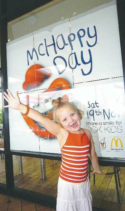 BRAVE: Molly Toshack is one of many Dubbo children to stay at Ronald McDonald House in Sydney.