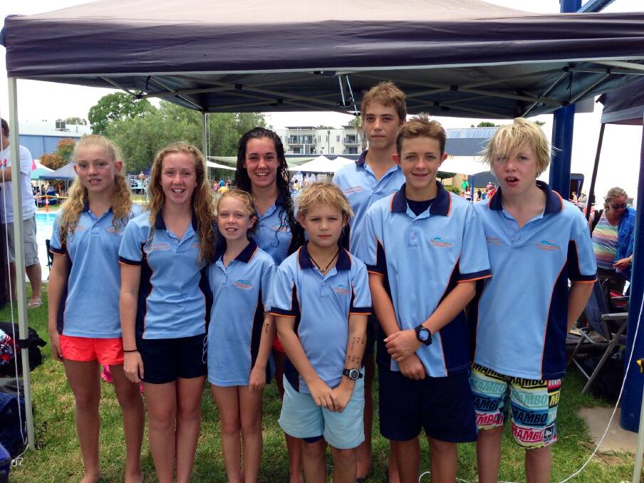 The eight members of the Dubbo City Swimtech team who returned from the Country Regional in Singleton with 17 medals.  Photo: CONTRIBUTED