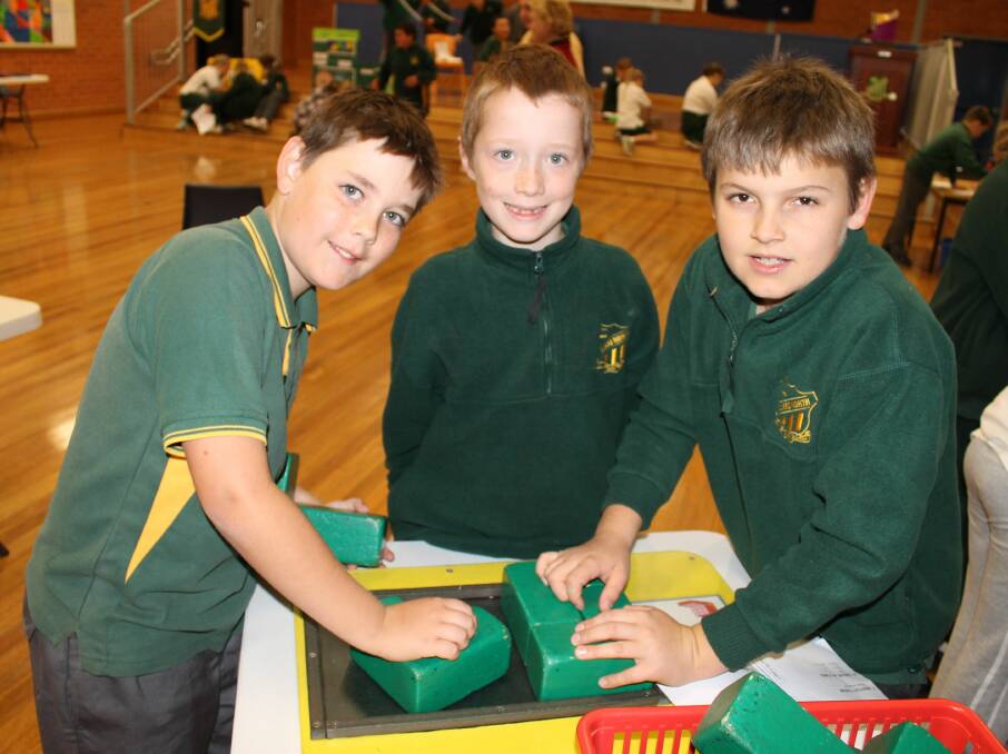 Caleb Ris, Brian Van Der Meer and Jack Millgate at the World of Maths show.