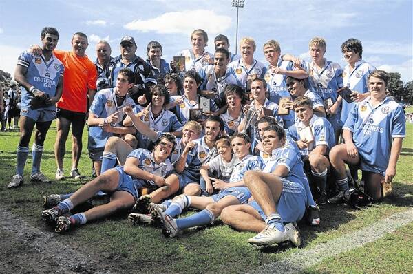 The victorious Macquarie Raiders under-18 team.