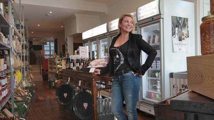 Pantry pleasures ... Bacchus owner Kristin Lynch, a former chef, tastes all her wares, including olive oils and cooking sauces.