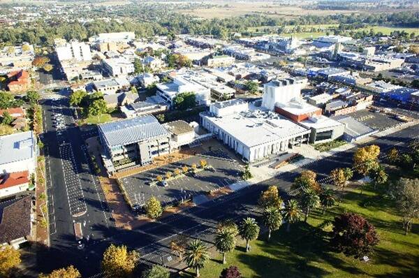 A view of Dubbo from above. Photo: PETER CREMIN