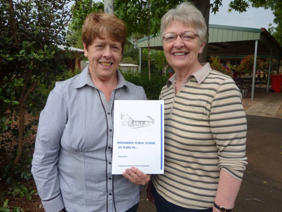 Colleen Braithwaite and Linda Barnes with new book Wongarbon Public School 125 Years On.