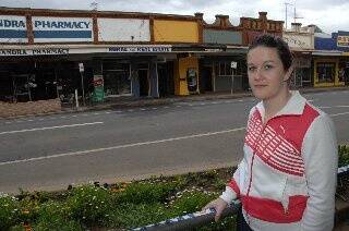 Hayley Altmann, who works in Gilgandra’s Commonwealth Bank branch. It was destroyed in the fire.